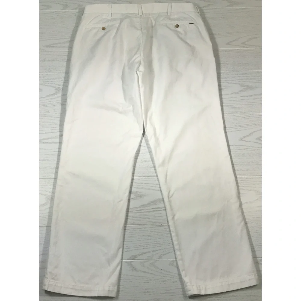 Vintage Polo Ralph Lauren Classic Fit Pants Mens 36x30 Fit White Twill Chino